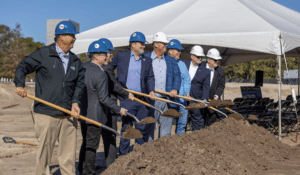 Shoveling Dirt for the MB Ground Breaking